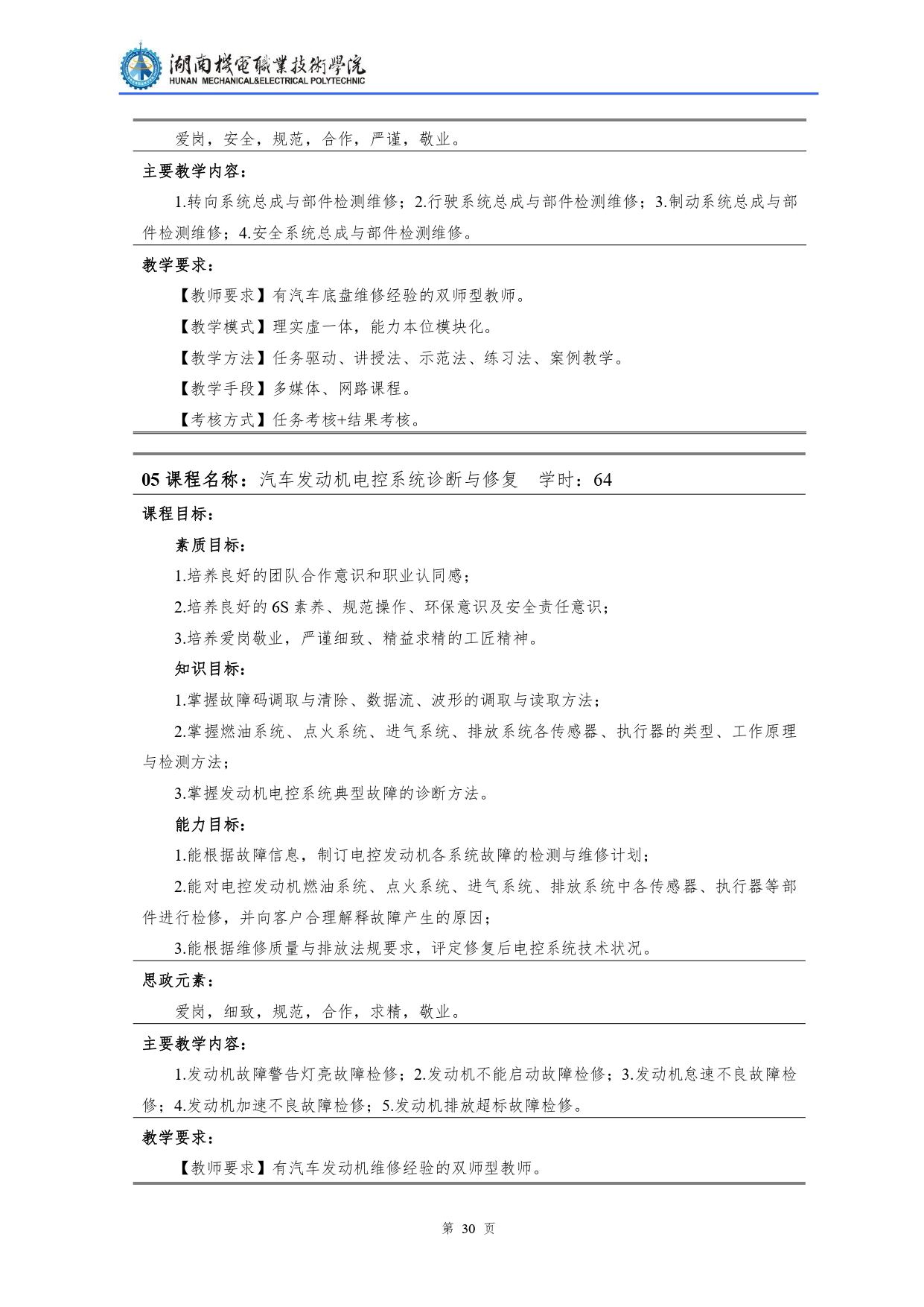 澳门十大正规网赌平台2022级汽车检测与维修技术专业人才培养方案V10.0_page-0032.jpg